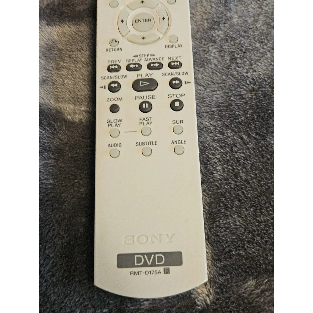 Sony RMT-D175A Remote Control for DVD Player OEM Genuine Light Grey